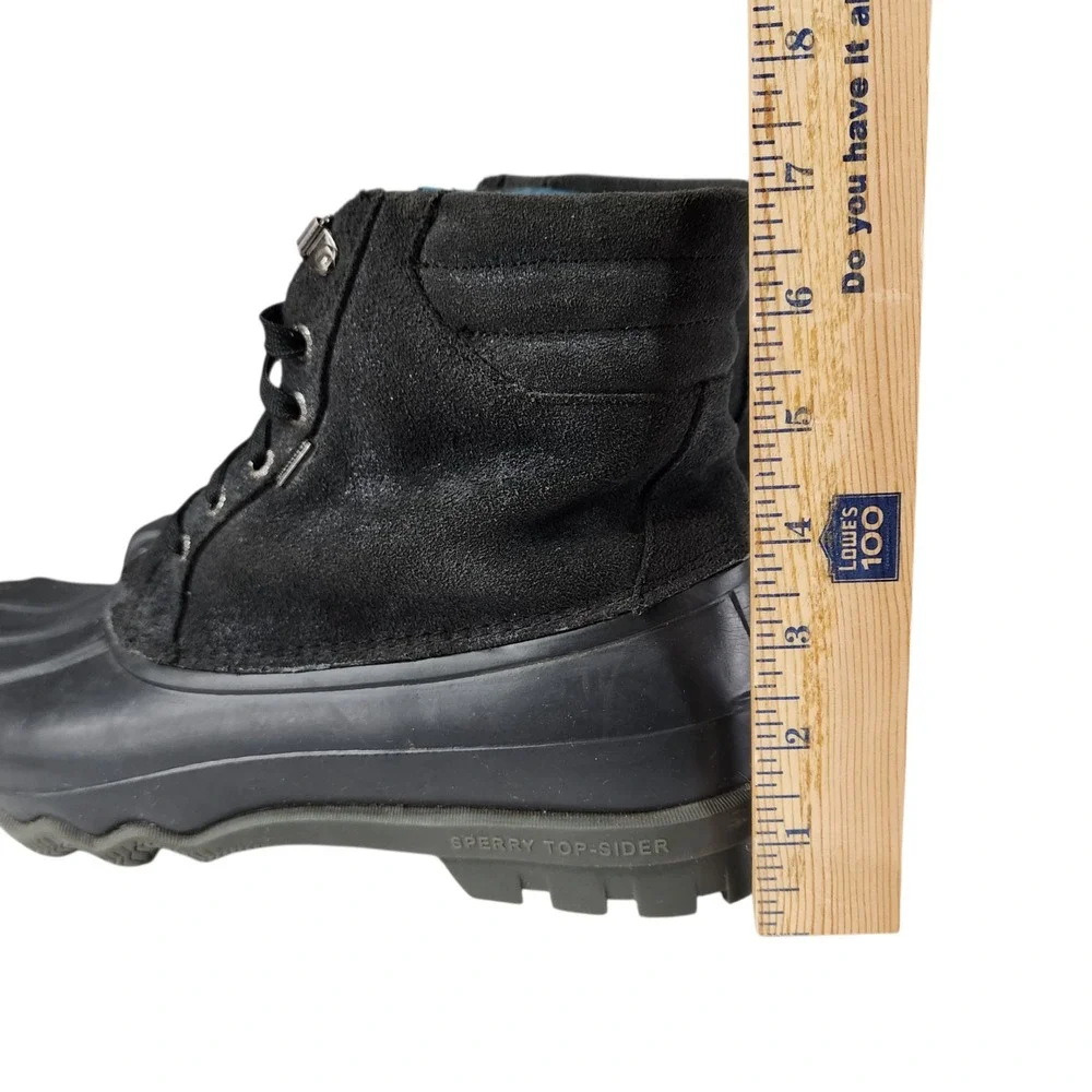 Sperry Top-Sider Duck Boots sz 10M Mens Black Rain‎ Waterproof STS10101 Suede 7